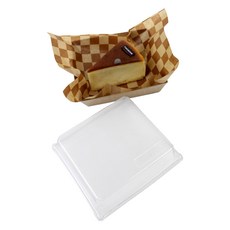아이엔피 사각 샌드위치 도시락 20p + 식품지 20p 세트 DR-4, 체크브라운(식품지), 1세트