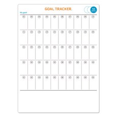 TLC 目標追蹤器 目標達成挑戰日曆 白板核對清單 50天, 貼紙