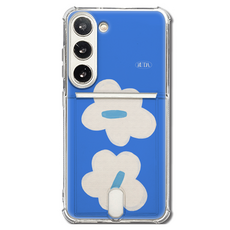 이루다 컬러 플라워 카드 수납 젤리 휴대폰 케이스