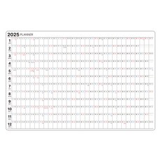 TLC 方便黏貼 2025年 一年份 大型日曆 年度計畫 白板 線條款, 貼紙