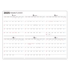 TLC 方便黏貼式 2025年上半年方形白板日曆, 貼紙