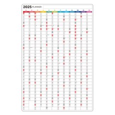 두문 간편하게 붙이는 2025년 1년 대형 달력 연간플래너 화이트보드 세로형, 시트지