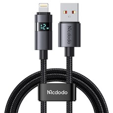 Mcdodo 麥多多 A型-8-pin TR 顯示器高速充電線, 1個, 黑色