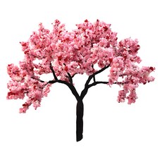 Modernat 建築模型材料 立體模型 櫻花樹模型 10cm, 深粉紅色, 1個
