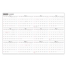 TLC 簡易黏貼 2025年 全年大型日曆 年度計畫 白板 方形, 壁貼