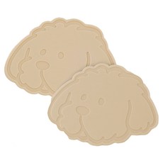 가쯔 댕댕이 실리콘 인덕션 보호매트, 샌드, 2개