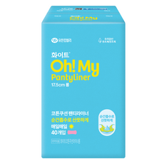 화이트 오마이 코튼쿠션 라이너, 롱, 40개입, 1개