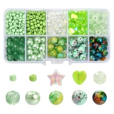 알로데 라디안트 컬러 비즈세트, 03 그린, 1세트