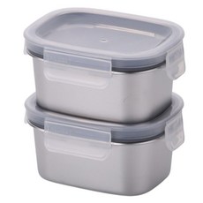 Priceless Nanudam 不鏽鋼密封容器 300ml, 2個, 密封容器 300ml x 2件