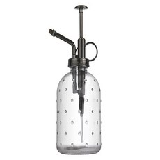 리미네 북유럽풍 식물 꽃 유리 스프레이 분무기 병, 블랙, 1개