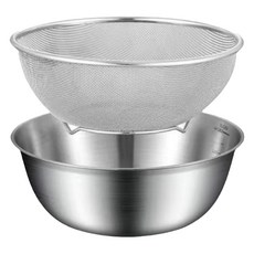 格蘭茨不鏽鋼濾網攪拌網盆套組, 攪拌碗 + 網盆, 1套