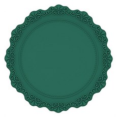 北歐風矽膠餐墊, 復古綠, 23cm, 1個