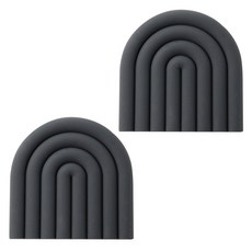 다용도 실리콘 식탁 매트, 진그레이, 2개, 15 x 15 cm