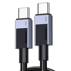 UGREEN 綠聯 Type-C轉Type-C Premium 100W PD 高速充電線, 0.5m, 1個, 混合色