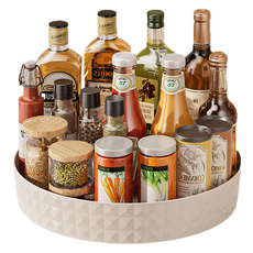 코히모 다용도 360도 회전식 양념통 정리 수납 트레이 4W487, 1개, 화이트