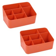 알로데 심플 다용도 수납꽂이, TYPE06 레드 7칸, 2개