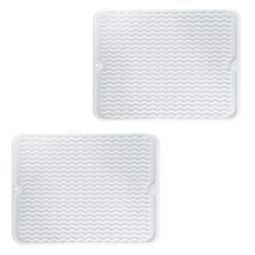 방수 실리콘 식탁 매트, 투명그레이, 2개, 30 x 40 cm