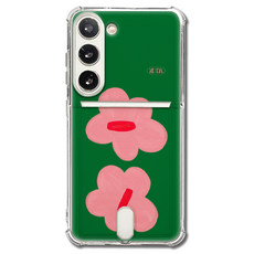 이루다 컬러 플라워 카드 수납 젤리 휴대폰 케이스