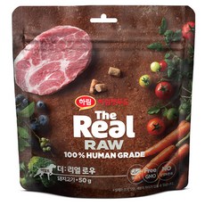 하림펫푸드 어덜트 강아지 더리얼 로우 건조사료, 돼지, 50g, 1개