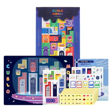 CUBLO 幼兒數學教具玩具 Moniz 磁力魔術方塊積木 100片, 1個, 混色