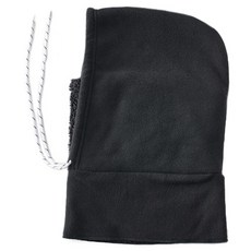 Dechur 高級冬季刷毛防寒連帽圍脖, 黑色, 1個