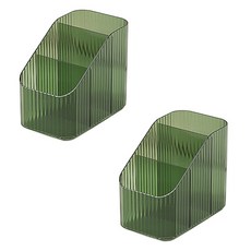 알로데 반투명 다용도 수납꽂이, TYPE03 그린 3칸, 2개