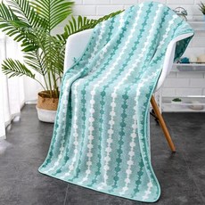 원이네 포근한 바스타월 극세사, 그린, 1개