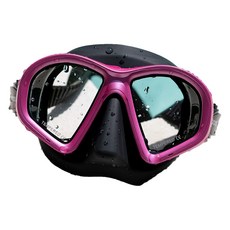 SooOli 旅行用浮潛自由潛水雙眼面鏡 + 收納盒組合, 黑粉色