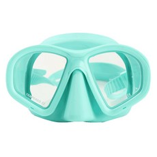 SooOli 旅行用浮潛自由潛水雙眼面鏡 + 收納盒組合, 湖水綠