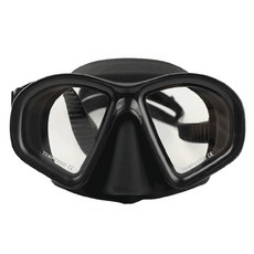 SooOli 旅行用浮潛自由潛水雙眼面鏡 + 收納盒組合, 黑色