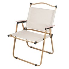 하이퍼플래닛 아웃도어 접이식 감성 캠핑 의자, 베이지 + 옐로우프레임, 1개