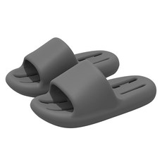 UNHEVE 簡約排水浴室拖鞋, 01 棕色, 1個