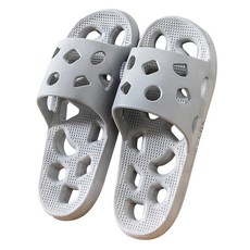 Unhave 柔軟排水浴室拖鞋, 1個, 01 灰色