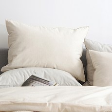 tacca tacca Cotton Fresh Aero 純棉絎縫枕頭套, 1個, 燕麥色
