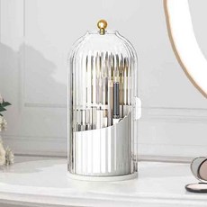 soonZAM 旋轉化妝刷收納桶, 白色, 1個