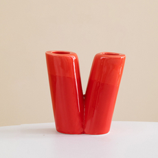 미소로운 LOVE 인테리어 캔들홀더 9.5 x 13 cm, V레드
