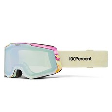 100% SNOWCRAFT S HiPER Silencio 雪鏡, Silver Flash Mirror(雪鏡) + Pink Turquoise ML Mirror(鏡片), 1個