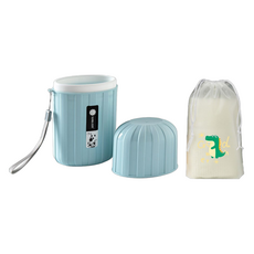 Aurafam 旅行用大容量簡約漱口杯牙刷盒, 藍色, 1個