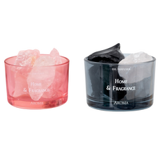 미소로운 아로마테라피 소품 디퓨저 크리스탈 스톤, 핑크, 블랙, 2개