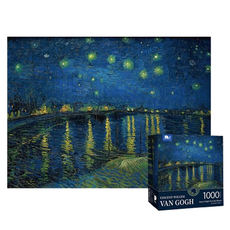 Redielo 名畫拼圖, 梵谷 隆河上的星夜, 1000片, 1盒