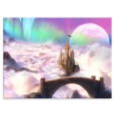 엔픽아트 캔버스형 보석십자수 DIY 세트 40 x 50 cm, MK004 풍경 오로라 아래 궁전, 1개