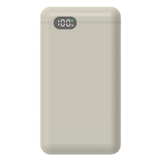 리큐엠 고속충전 보조배터리 20000mAh 멀티단자, QP2000C1, 베이지