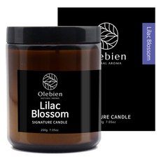 Olebien 經典香氛蠟燭, 紫丁香, 200g, 1個