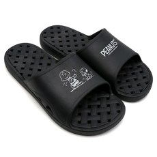 SHOELAMODE Peanuts史努比簡約浴室拖鞋, 深灰色, 1組