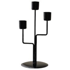 正月市集 室內裝飾燭台 款式12, 黑色