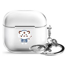 아이무이 시즌3 에어팟 4세대 투명 하드 케이스, 어흥 윈터백호, 1개