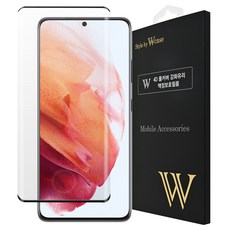 더블유케이스 4D 풀커버 강화유리 액정보호필름 + 크리너KIT 세트, 1세트