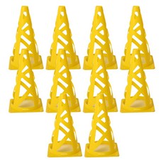 Market Plan 場地運球訓練彩色角錐, 黃色, 10個