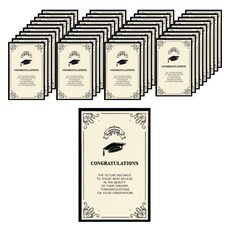 HANZPICK 經典學士帽留言卡, 復古, 40個