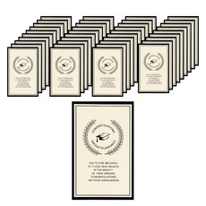 經典學士帽留言卡, 40個, 經典